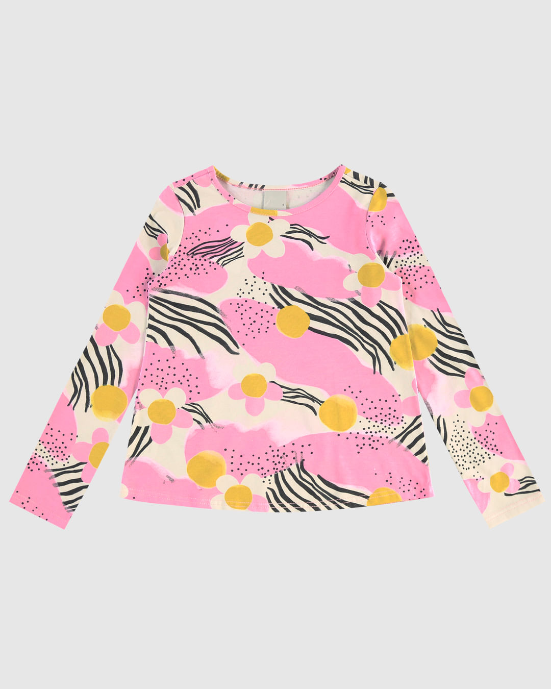 Blusa Infantil Menina Manga Longa Estampada Em Algodão Malwee Kids - Imagem 12