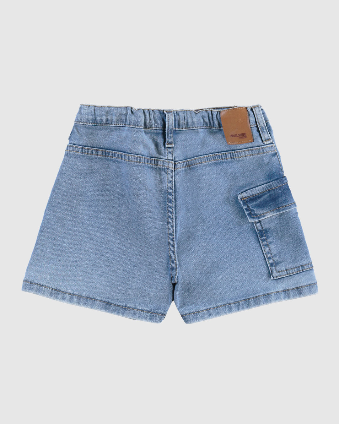 Shorts Saia Infantil Menina Evasê Bolso Lateral Em Jeans Moletom Malwee Kids - Imagem 24
