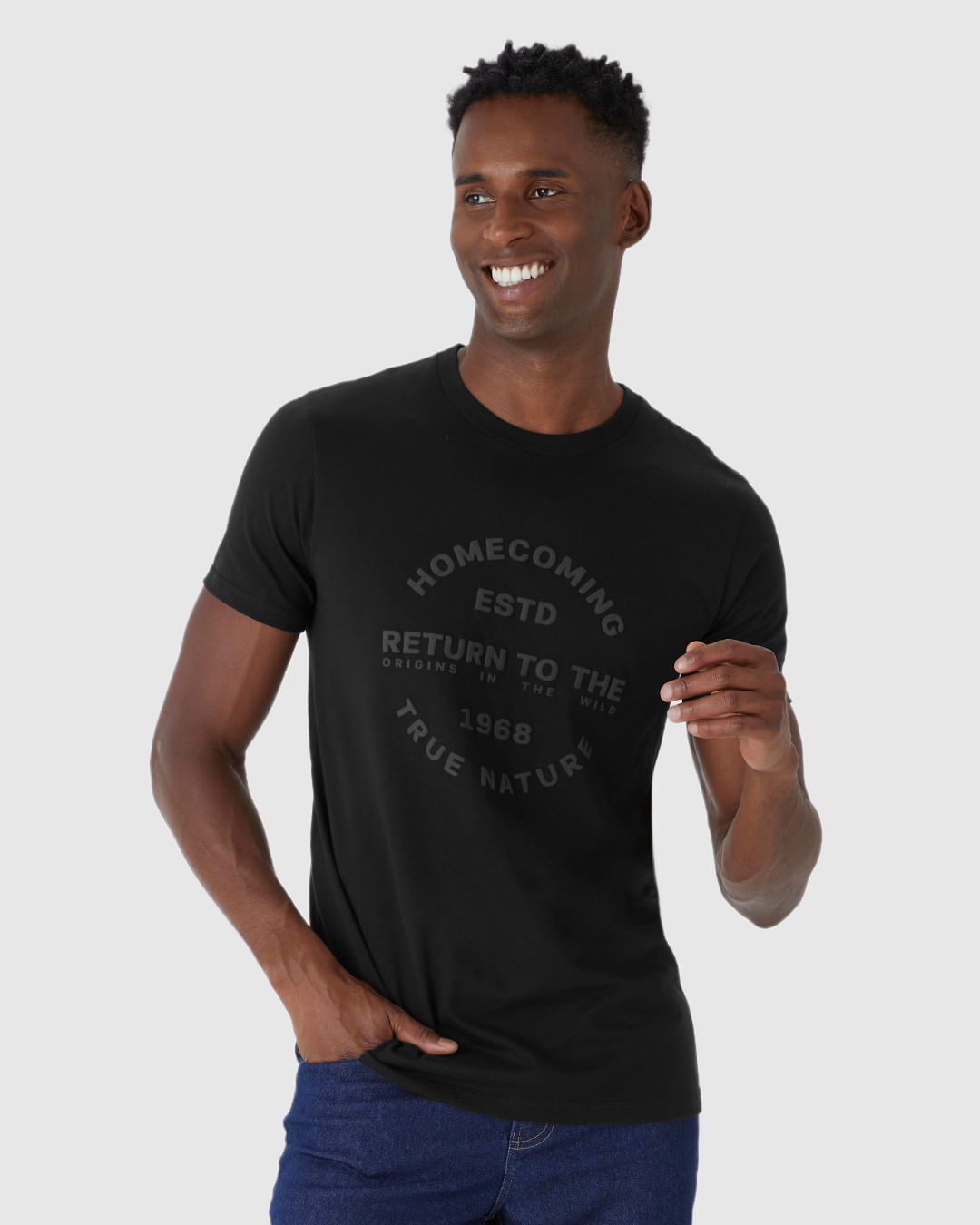 Camiseta Masculina Slim HomeComing Em Malha Algodão Comfy - Imagem 21
