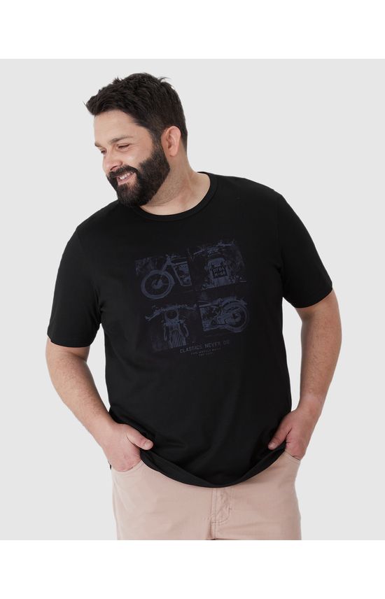 Camiseta Masculina Plus Size Classics Never Die Em Algodão