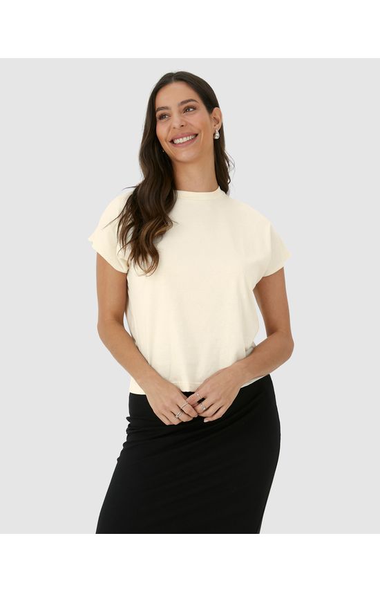 Blusa Básica Feminina Manga Curta Sem Cavas Em Malha Algodão Comfy