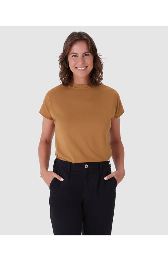 Blusa Básica Feminina Manga Curta Sem Cavas Em Malha Algodão Comfy