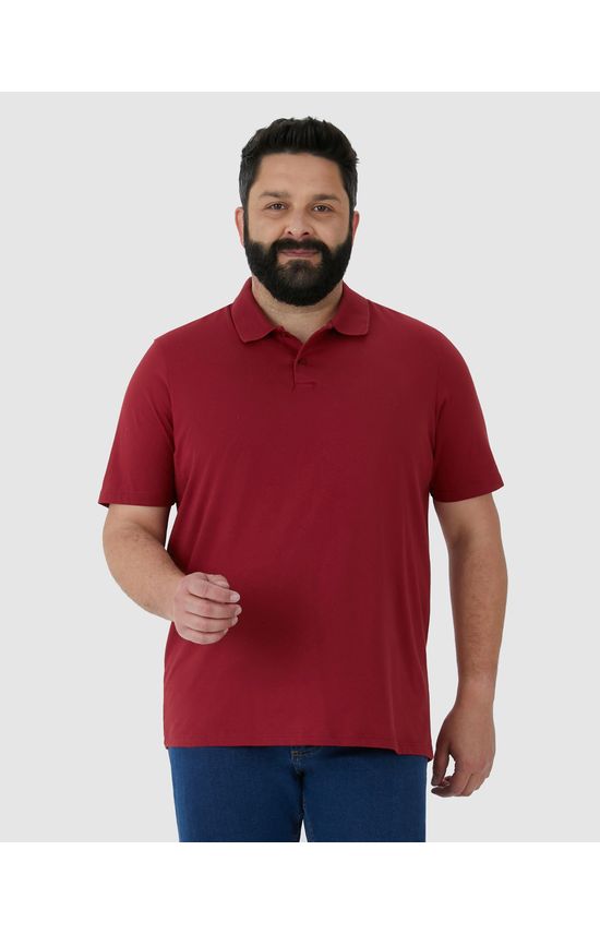 Camisa Polo Básica Masculina Plus Size Em Algodão