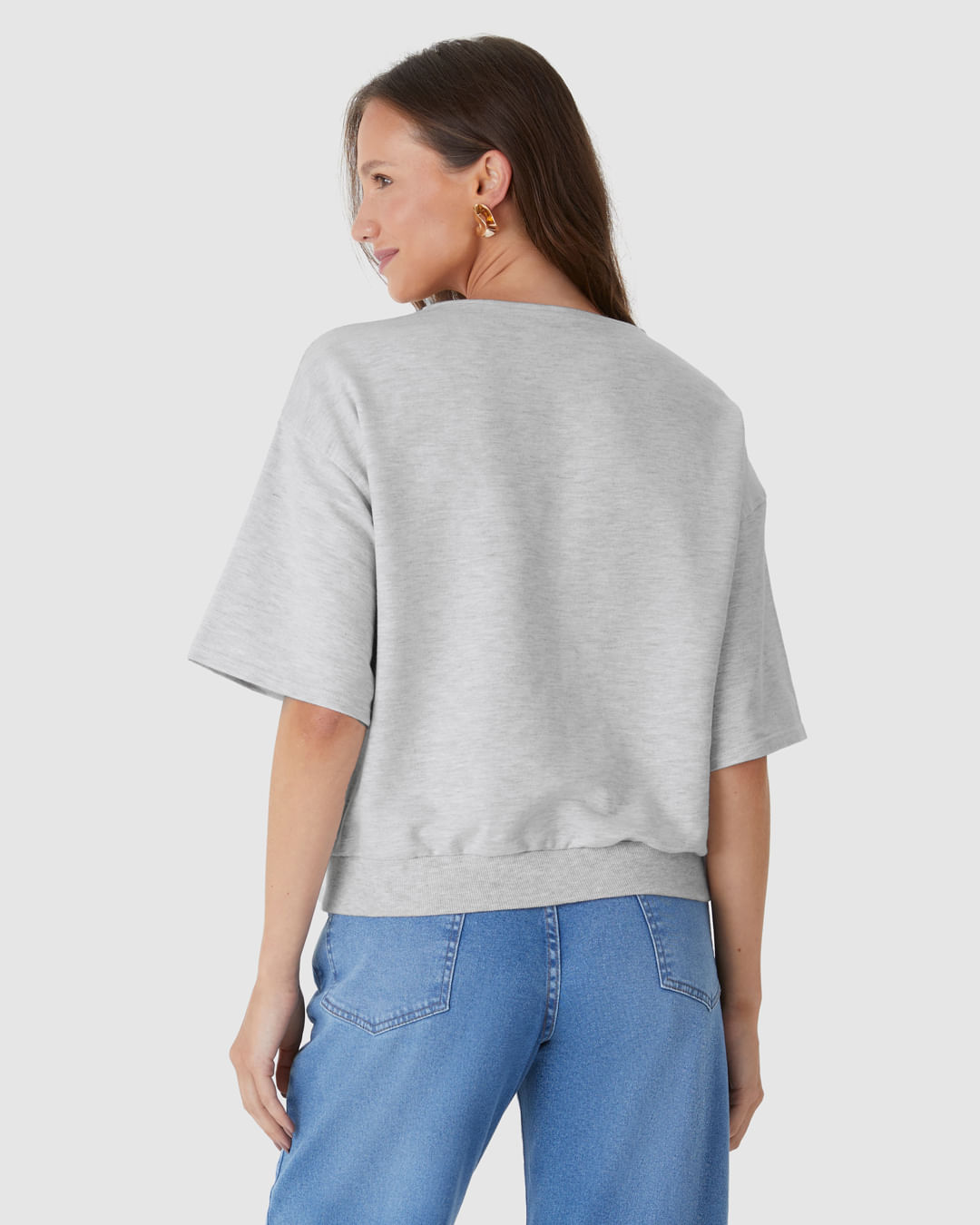 Blusa Ampla Feminina Estampa Frontal Em Moletinho - Imagem 20