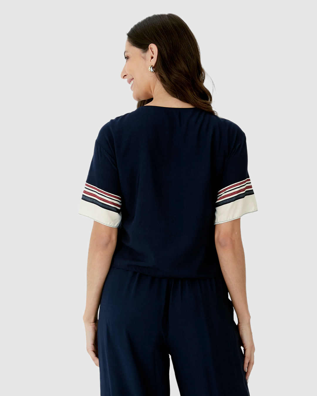 Blusa Box Feminina Com Estampa Em Viscose - Imagem 10