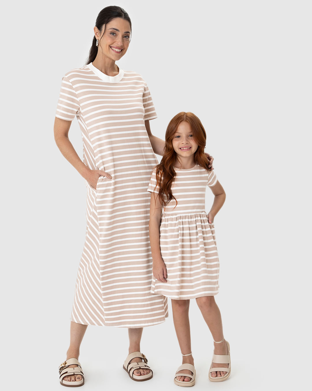 Vestido Infantil Evasê Listrado Em Malha Algodão Malwee Kids - Imagem 28