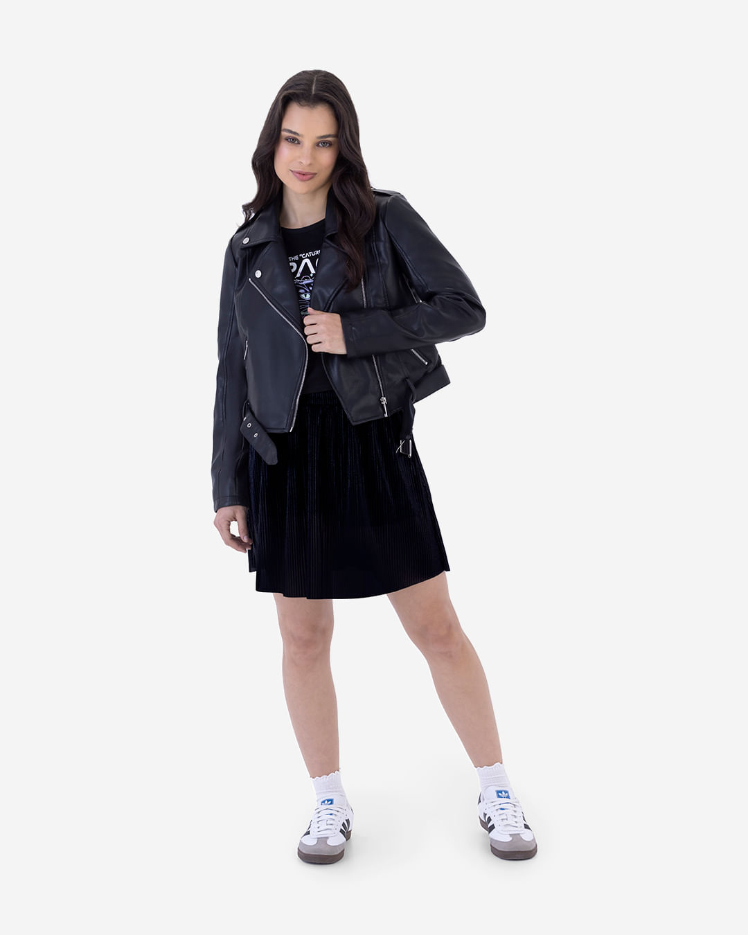 Jaqueta Menina Perfecto Com Cinto Em Corino Malwee Kids - Imagem 7