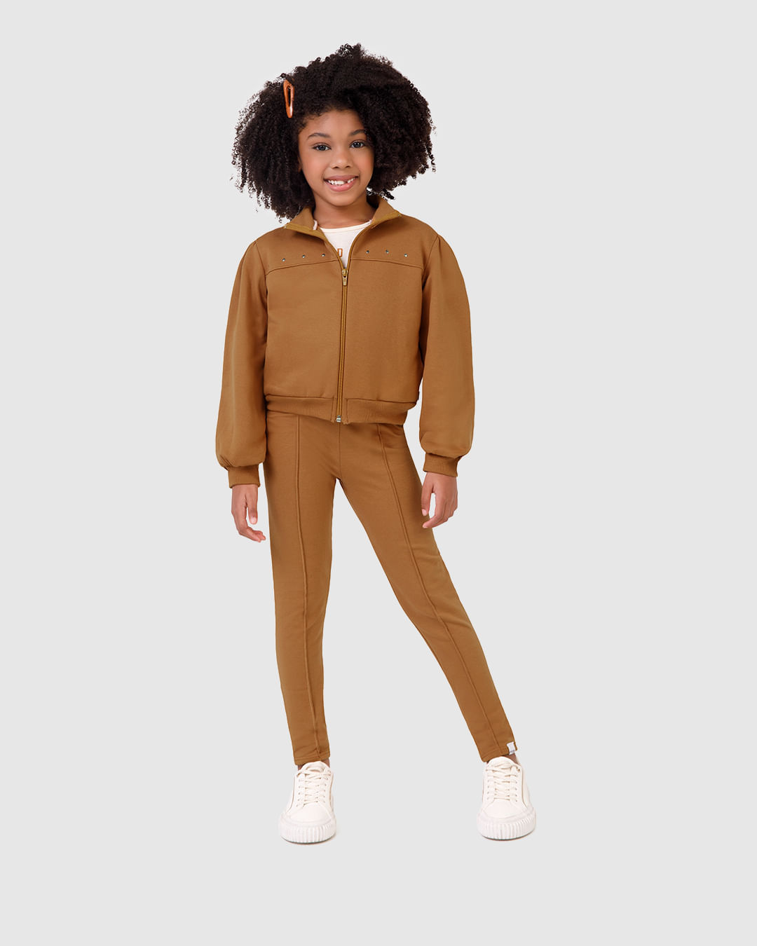 Calça Legging Infantil Montaria Em Moletom Stretch Flanelado Malwee Kids