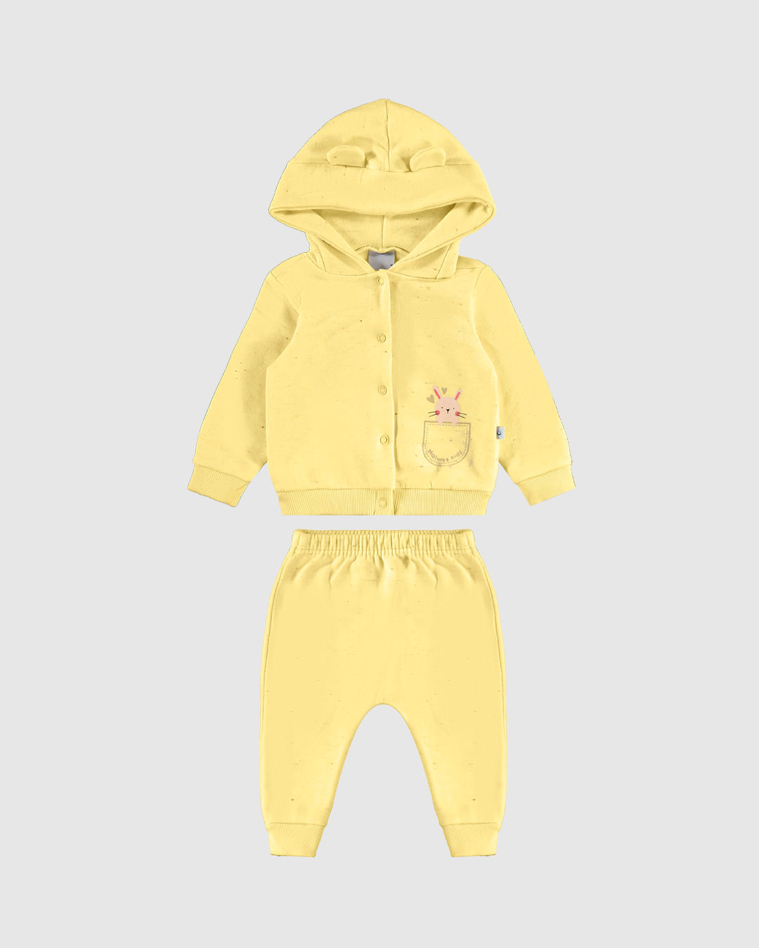 Conjunto Infantil Menina Casaco com Capuz + Aplique Malwee Kids