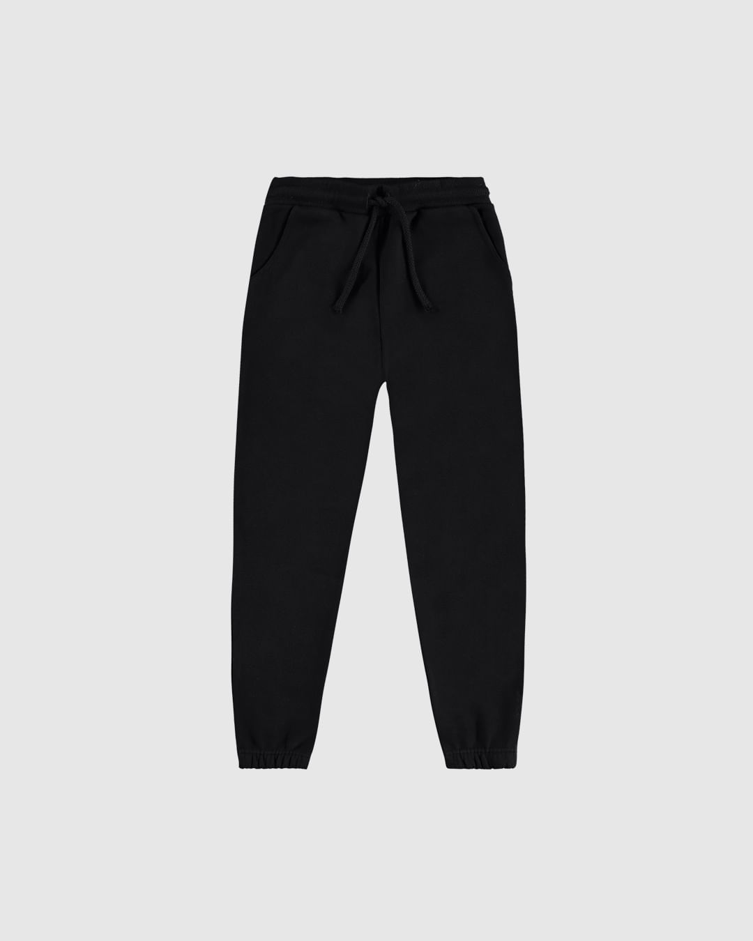 Calça Infantil Unissex Jogger Cadarço Frontal Moletom Flanelado Malwee Kids