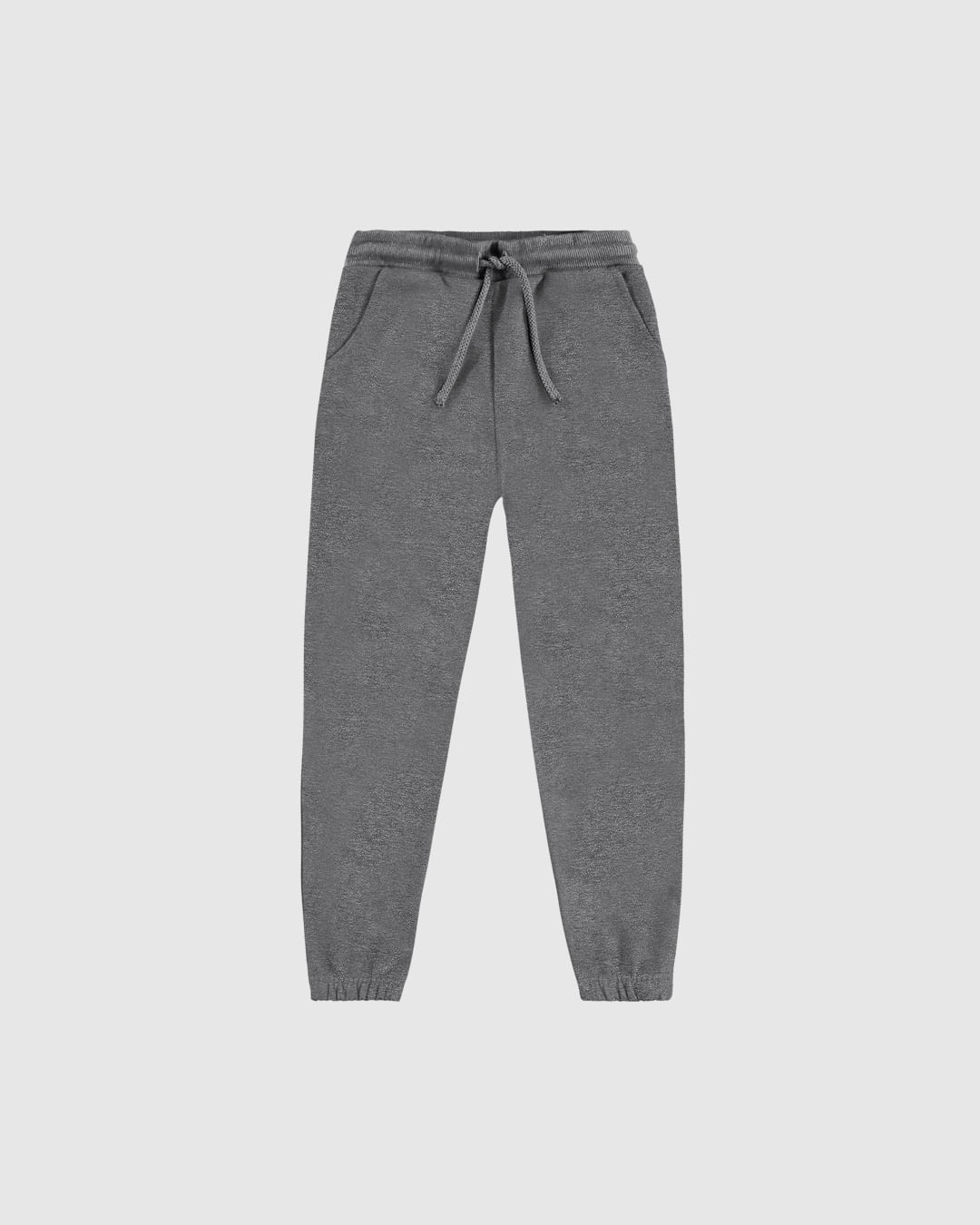 Calça Infantil Unissex Jogger Cadarço Frontal Moletom Flanelado Malwee Kids