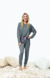 Pijama Feminino Longo cinza Malwee