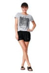 Short feminino preto da Malwee