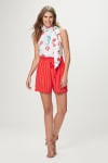 Short social feminino listras