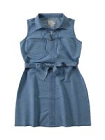 Vestido jeans claro Malwee curto sem mangas